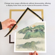 A4/A3 Magnetic Sign Holder Wall Mount Self-Adhesive Picture Poster Display Frames for Office