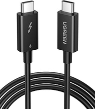 UGREEN Thunderbolt 4 Cable [Intel Certified], 100W USB C to USB C Charger Cable Fast Charging 40Gbps 8K Video Compatible with Thunderbolt 3, USB4, iPhone 15 Pro Max, MacBook Pro, Dell XPS, Hub, 0.8M