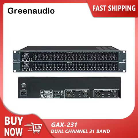 GAX-231 Professional Equalizer stage analog Dual Channel 31 Band stereo 231 EQ audio Signal Processo