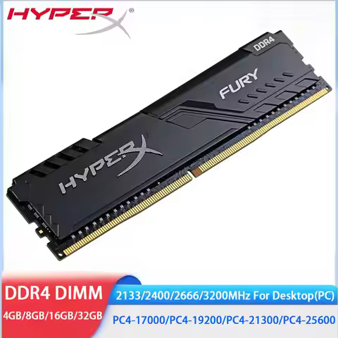 HYPERX Memoria Desktop RAM DDR4 32GB 16GB 4GB 8GB 3200MHz 2133 2400MHz 2666MHz DIMM 288Pin PC4-21300