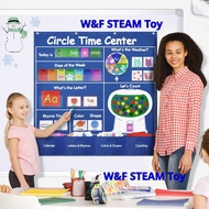 Hot Sale Calendar Weather Card Letter Word Card Math Card Cycle Time Learning Center Card Bag for 7 