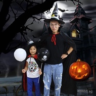 Popular Halloween Cape for Adults, Black Vampire Luminous Cape, Glowing Parent-Child Costume, Masque