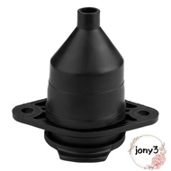 JONY Trailer Socket Connector, 24V 7 Pin Trailer Adapter, Durable Round Plastic 7 Pin Connector Trai