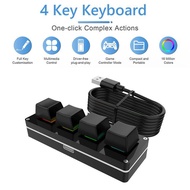 Bluetooth Wireless/USB 12 Key 2 Knob Mechanical Keyboard Gaming Keyboard Shortcut Programmable Keypa