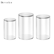 Devoko Acrylic Money Saving Box Round Money Box Sturdy Saving Pot Clear Savings Jar