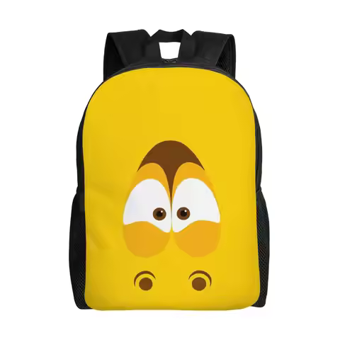 Larva Yellow Larva Red Backpack Women Durable Backpacks Polyester Kawaii High School Bags Camping De