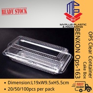 Benxon OPS-163 OPS / TP-9L Bakery Disposable Plastic Clear / Transparent Food Container