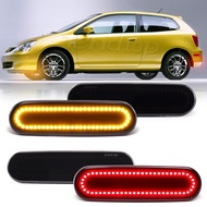 4Pcs LED dynamic turn signal light side marker light for Honda Civic Si EP3 3DR 2002-2005