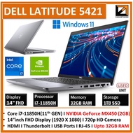 Dell Latitude 5421 (1 YEAR WARRANTY T&C) 14" FHD Core i7-11850H(11th GEN) Nvidia 2GB GPU  WIN 11 Pro