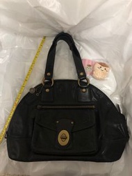 $450 二手真品 Coach Tote Bag 送Chiiwaka 栗子饅頭 公仔 貝殼包 黑色 皮袋