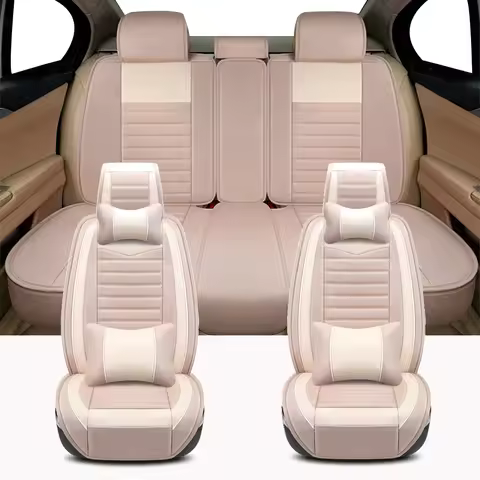 Universal FLAX Car Seat Covers For Audi Q2L Q7 4L A6 4F C6 C5 A7 100 Q5 Q3 A3 8P 8V A4 B7 B8 Full Se