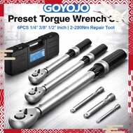 Goyojo Preset Torque Wrench Set 6pcs 1/4 3/8 1/2 Inch 2-220Nm Repair Tool