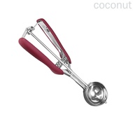 Ice Cream Scoop Stainless Steel Cookie Dough Spoon Fruit Potato Digging Ball Scooper, Wine Red, 5cm coconut
