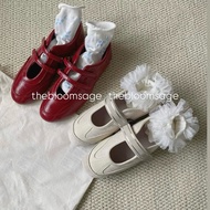 (Real photo) Available in Red - ZA Doll Flats with Red Round Toe Straps