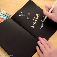 JENNIFERDZ Blank Black Paper Pad Art Supplies Album DIY 16K 32K 56K Stationery Gifts School Supplies
