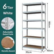 6 Tier Metal Boltless Rack Home kitchen Store Storage Rack Warehouse Rak Besi Serbaguna Bertingkat R