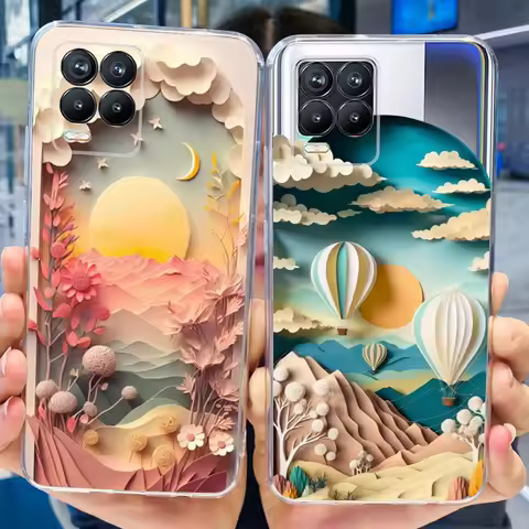 For Realme 8 4G Realme 8 Pro Realme8 5G 8i Phone Case Transparent Soft TPU Silicone Back Cover Cool 