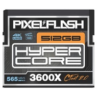 512GB PixelFlash CFast 2.0 Card 3600X HyperCore 565MB/s SATA3 VPG180 C Fast Card Compatible w/DSLR C
