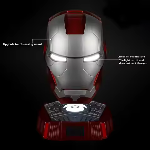 Iron Man 1/1 Cosplay Helmet Mk5 Electric Voice Control Helmet Led Eyes Metal Mask Model Toys Childre