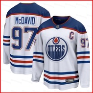 HT1 NHL Edmonton Oilers Jersey McDavid Tshirts Long Sleeve Fans Sports Tops Plus Size  TH1
