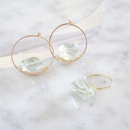 禮包 14kgf寶石級紫水晶包裹戒指 + 穿孔耳環/耳環