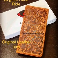 Rush Rider Long Wallet Zip Full Grain Cow Leather Purse Dompet Kulit Panjang Kulit Asli Lembu