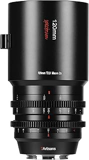7artisans 120mm T2.9 MACRO 2X Cine Lens, Manual Fixed Focus Cine Lens Compatible for Leica Panasonic