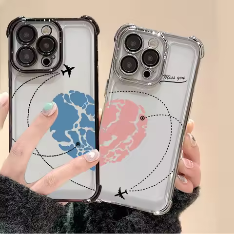 Blue And Pink Heart Phone Case For Huawei Honor 400 600 Pro Lite Magic 7Lite X9D X8C X8B X8A X9B X7A