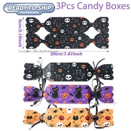 [High Quality] Halloween Party Candy Box Pumpkin Spider Party Gift Paper Box Biscuit Packaging Box P