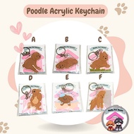 GANTUNGAN Acrylic Poodle Dog Keychain Acrylic Poodle Key Chain