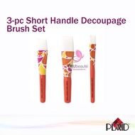 Mod Podge 3pc Short Handle Decoupage Brush Set