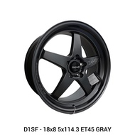 【Installation Available】Lenso D1SF 18x8 5x114.3 ET45 GRAY Made in Thailand Sport rim