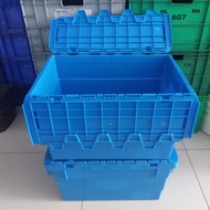 Used Plastic box nestable box Blue Used box Used alfamidi box Used 55X37X32
