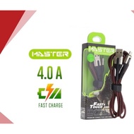 MASTER DATA CABLE DATA CABLE CHARGER CABLE LH810 FAST CHARGING 4 AMPERE MICRO TYPE C TYPE C4A