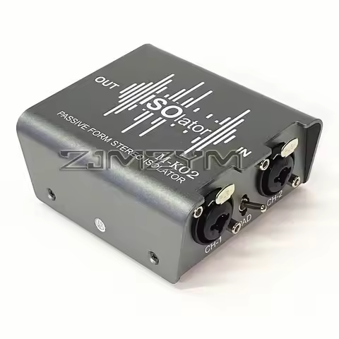 Passive Dual 6.5mm to XLR Audio Stereo Signal Isolator 2 in 2 out Hum Eliminator Box XLR Noise Switc