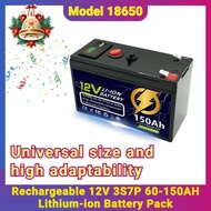 Model 18650 Rechargeable 12V 3S7P 60-150AH Lithium-ion Battery Pack with USB