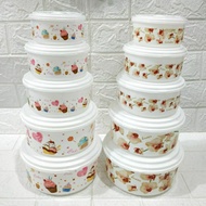 5-tier 5-tier Plastic Basket+Lid Food Storage Bowl Contents 5pcs