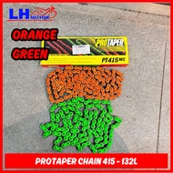 CHAIN COLOR 415 132L CHAIN PROTAPER COLOR GREEN ORANGE UNCLE SPANAR LHMOTOR