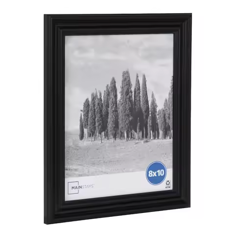 8x10 Picture Frame Black Traditional Tabletop Photo Frame for Desk Display