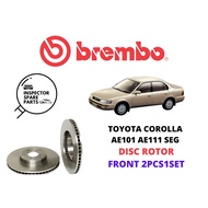 (2PCS1SET) 100% BREMBO TOYOTA COROLLA AE101 AE111 SEG FRONT DISC ROTOR 09.B547.10