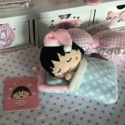 Chibi Maruko Chan Maruko Pp Cotton Detachable Sleep Posture Dream Series Pendant Car Keychain Backpa
