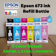 Compatible Epson 673 6 colour refill ink Bottle with box Ink botol isian ep son T673 673 70ml 100% G