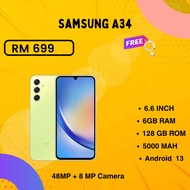 Samsung Galaxy A34 (5G)  6+128GB  (A336E)  100% Original Parts & LCD  original secondhand