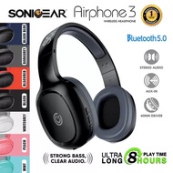 SonicGear AirPhone 3 Bluetooth Headphones With Mic | Built In Rechargeable Battery | 1 Year Warranty