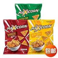 Indonesia Imports MAXICORN Cheese-flavored corn chips, packaged in a bag, a crispy snack for the off
