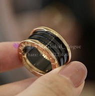 紫鑽🌟誠信商家🌟💜全新BVLGARI 寶格麗 B.Zero1 黑陶瓷玫瑰金戒指 18K玫瑰金陶瓷