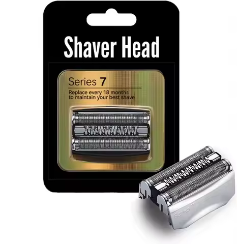 7# 70S Replacement Shaver Foil Heads Compatible with Braun Electric Razors 720cc, 730cc, 735s, 750cc