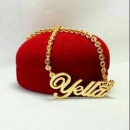 24k gold plated name necklace