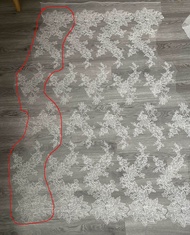 Trắng Chất Liệu Thêu Ren Diy Cho Đám Cưới Đầm Và Rèm Organza Vải Tuyn Vải Có Viền Ren Để Làm Quần Áo