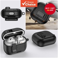 Armor Durable Case for Samsung Galaxy Buds3 FE 3Pro Green Protective Earphone Casing with Bracket Bu